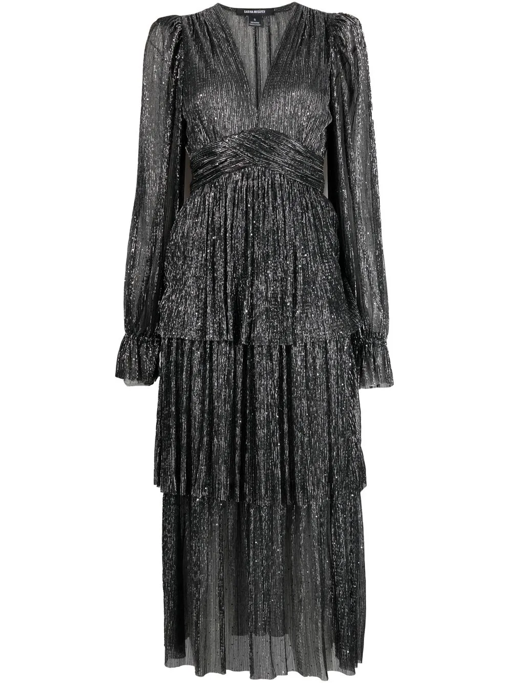 

Sabina Musayev metallic-thread midi dress - Black