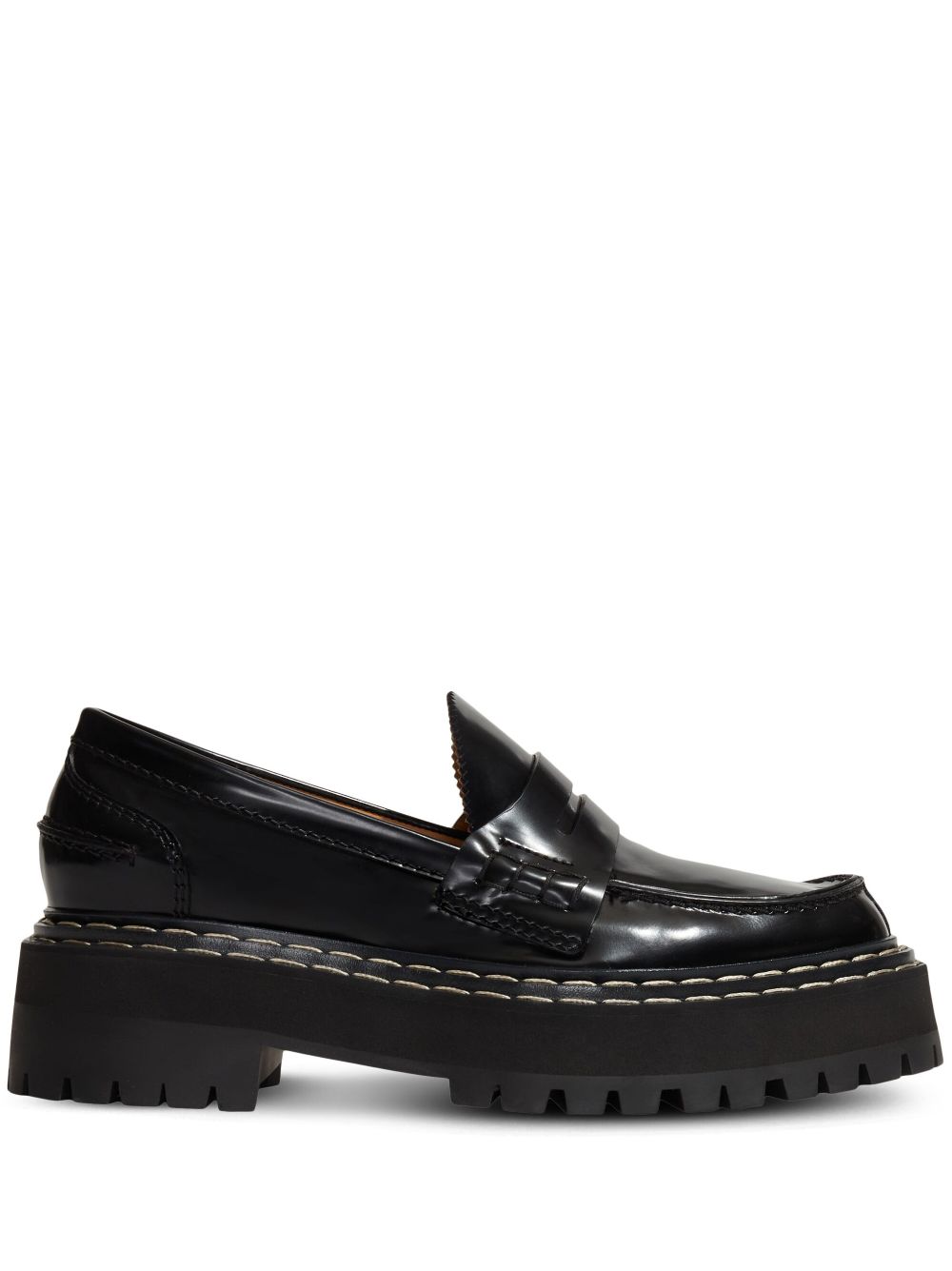 Proenza Schouler lug sole leather loafers Black