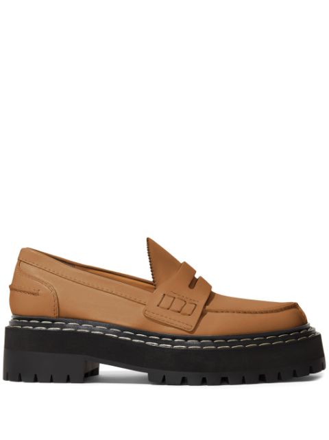 Proenza Schouler penny-slot leather platform loafers Women