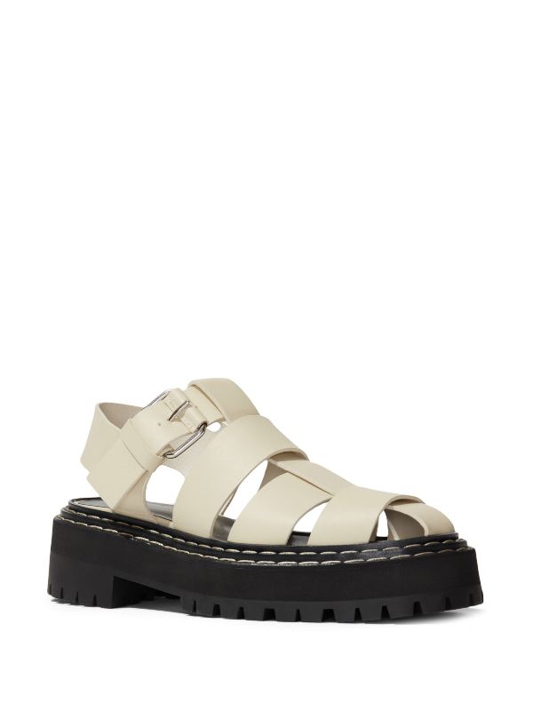 Proenza Schouler lug sole Leather Sandals Farfetch