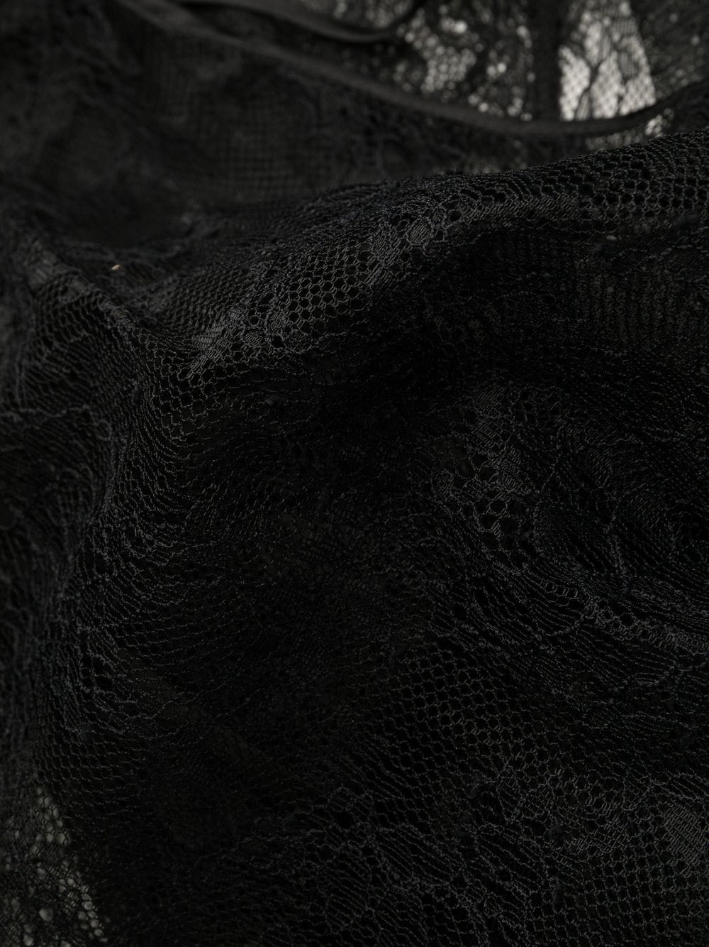 Shop Maison Close Rendez-vous Floral-lace Short Dress In Black