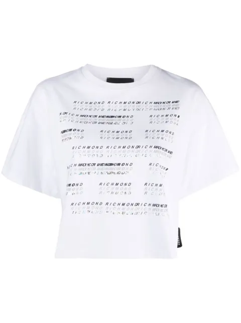 John Richmond cropped graphic T-shirt