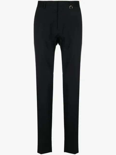 John Richmond pantalones de vestir con motivo de rayas y detalles