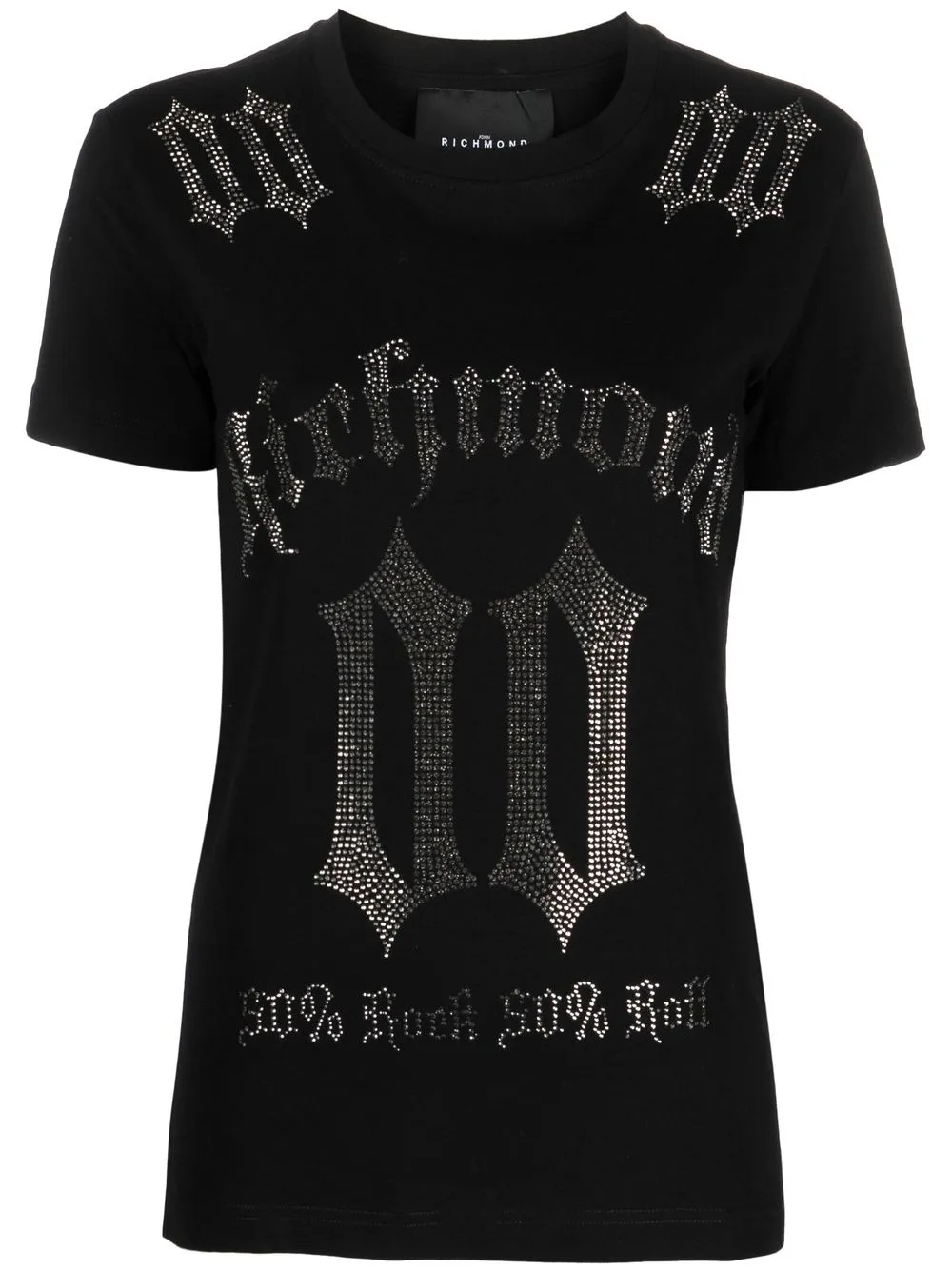 

John Richmond crystal-embellished T-shirt - Black