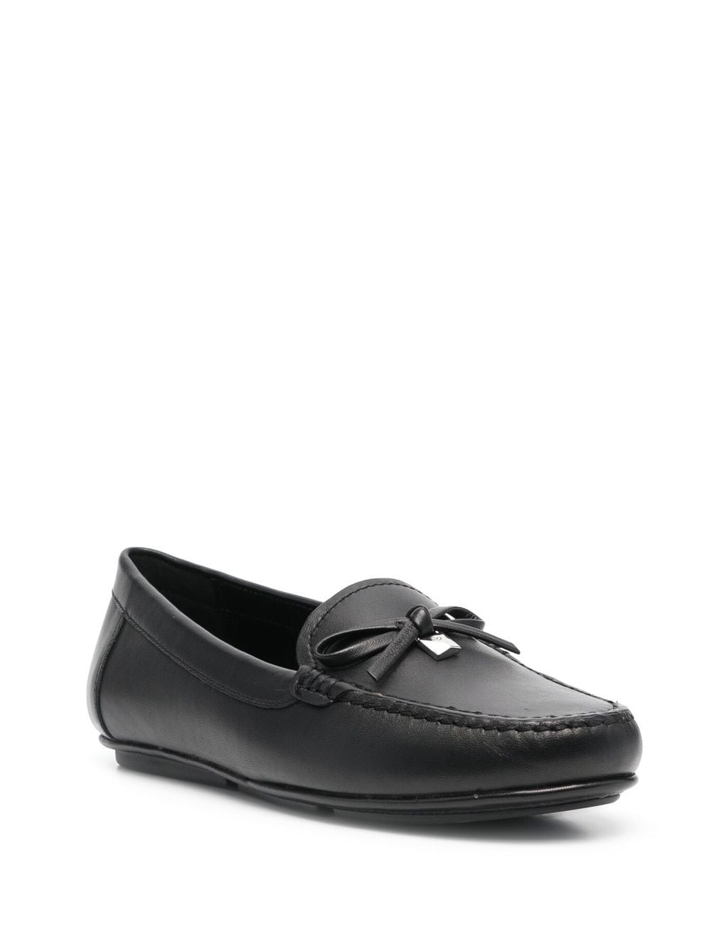 Shop Michael Michael Kors Round Toe Loafers In Black