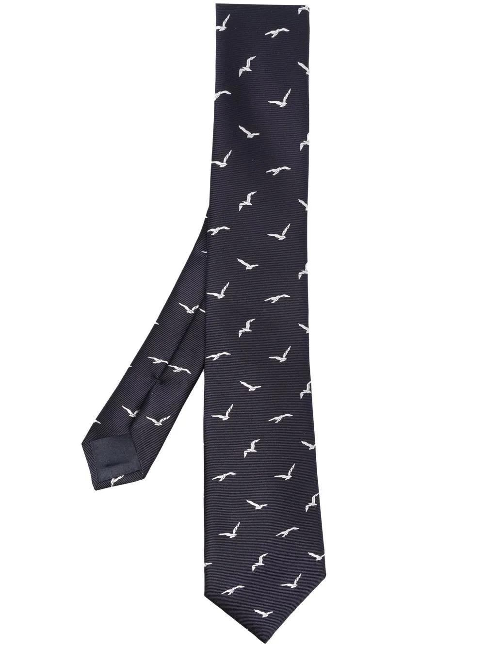 

Giorgio Armani bird-embroidery silk tie - Blue