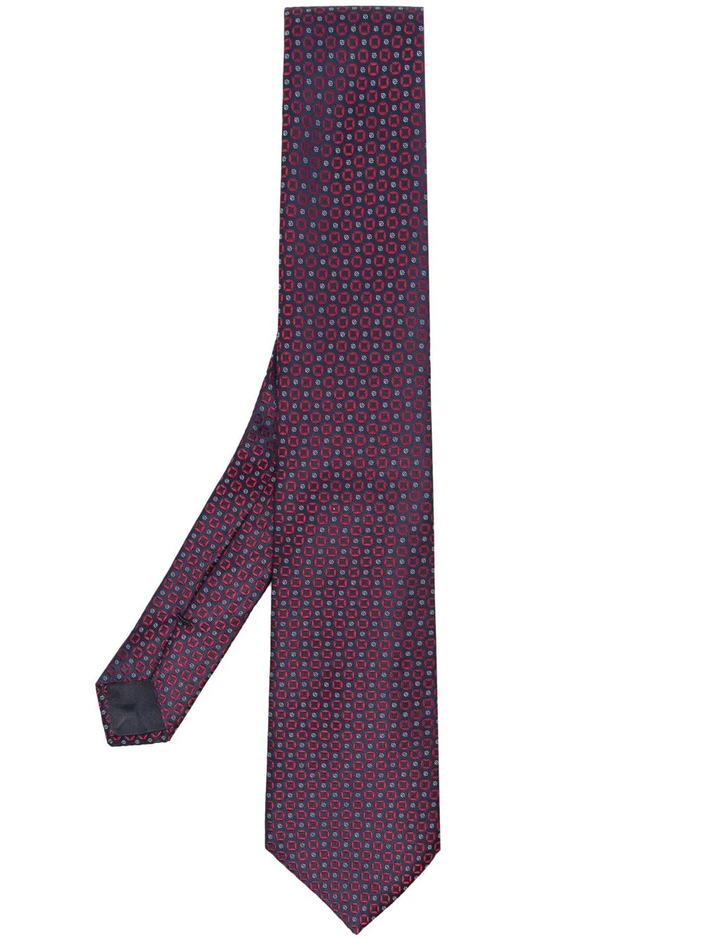 

Giorgio Armani geometric-print silk tie - Blue