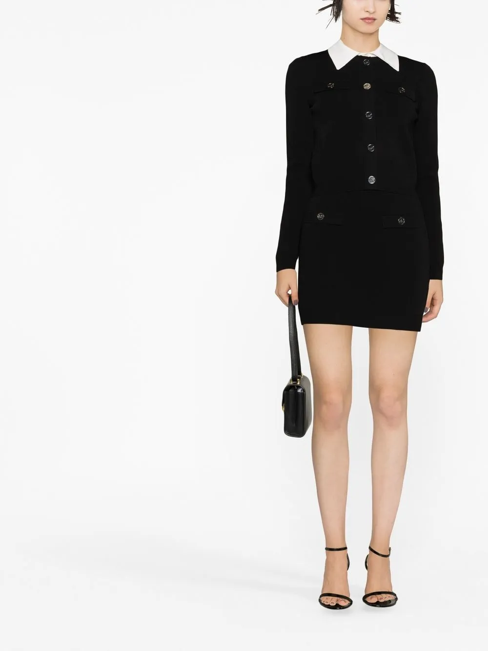 Michael Michael Kors logo-embossed buttoned miniskirt | Fitted Skirts | Image 2