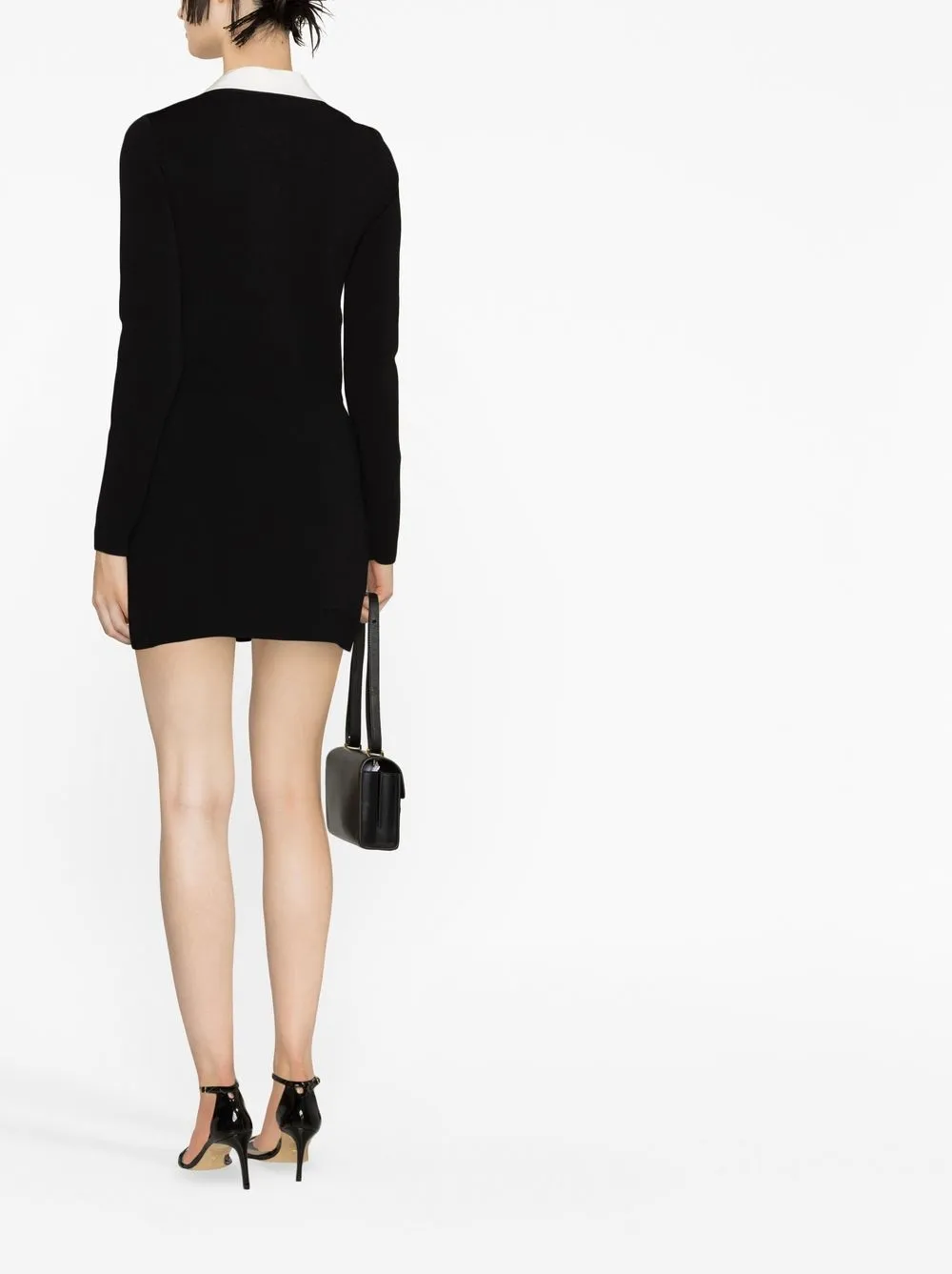 Michael Michael Kors Logo-embossed Buttoned Miniskirt In 黑色
