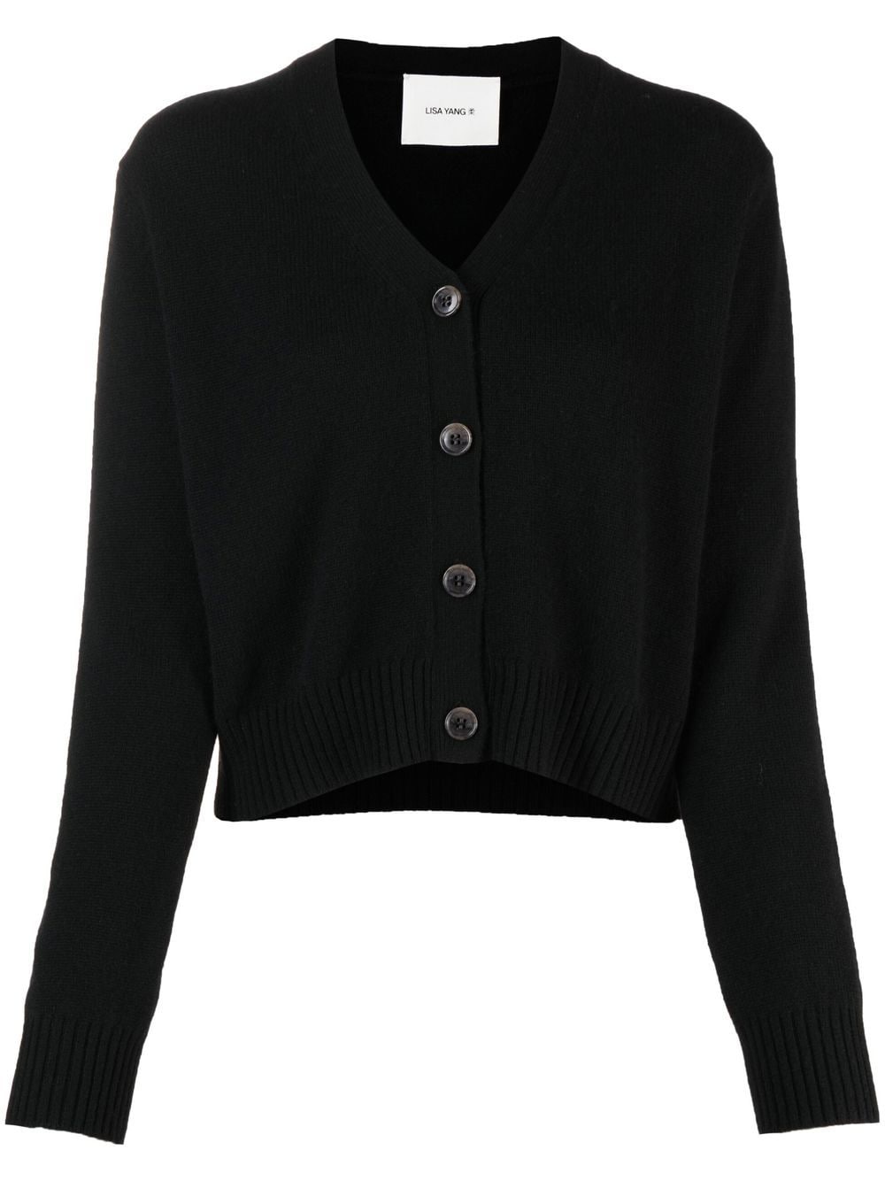 Lisa Yang Buttoned Cashmere Cardigan In Black