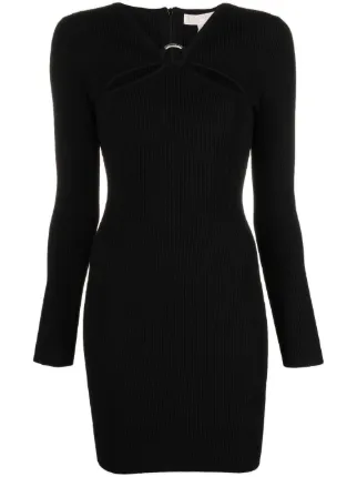 hot pink and green dress Gwen Twist-Front Bodycon Mini Dress - Hot Pink main image 1