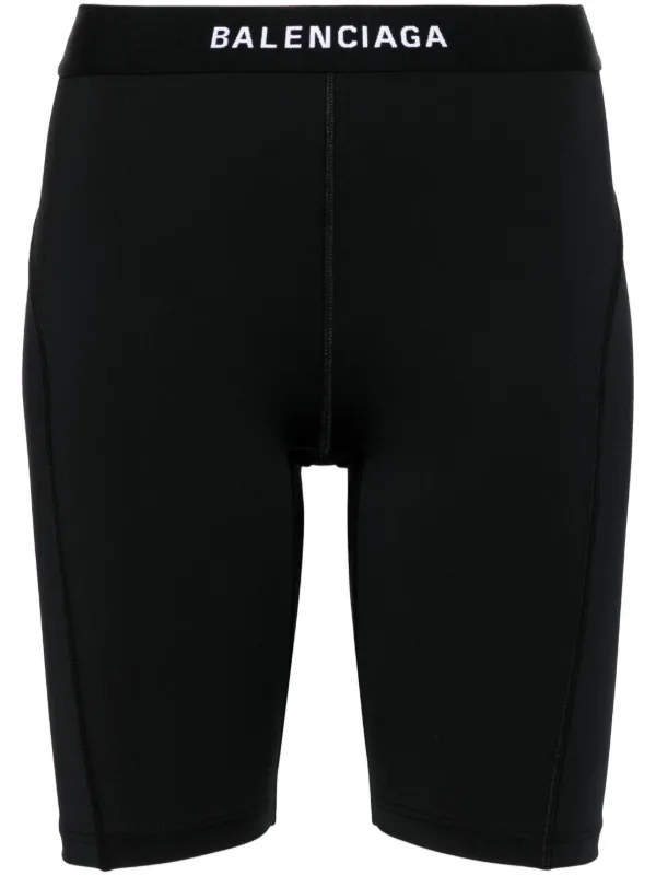 Balenciaga Athletic Cycling Shorts Black FARFETCH CA