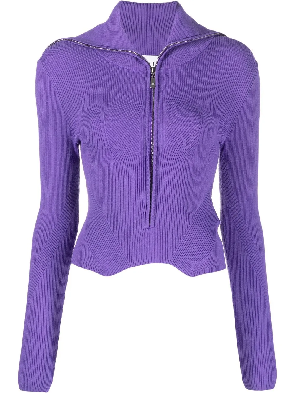 

REMAIN ribbed-knit half-zip sweater - Purple