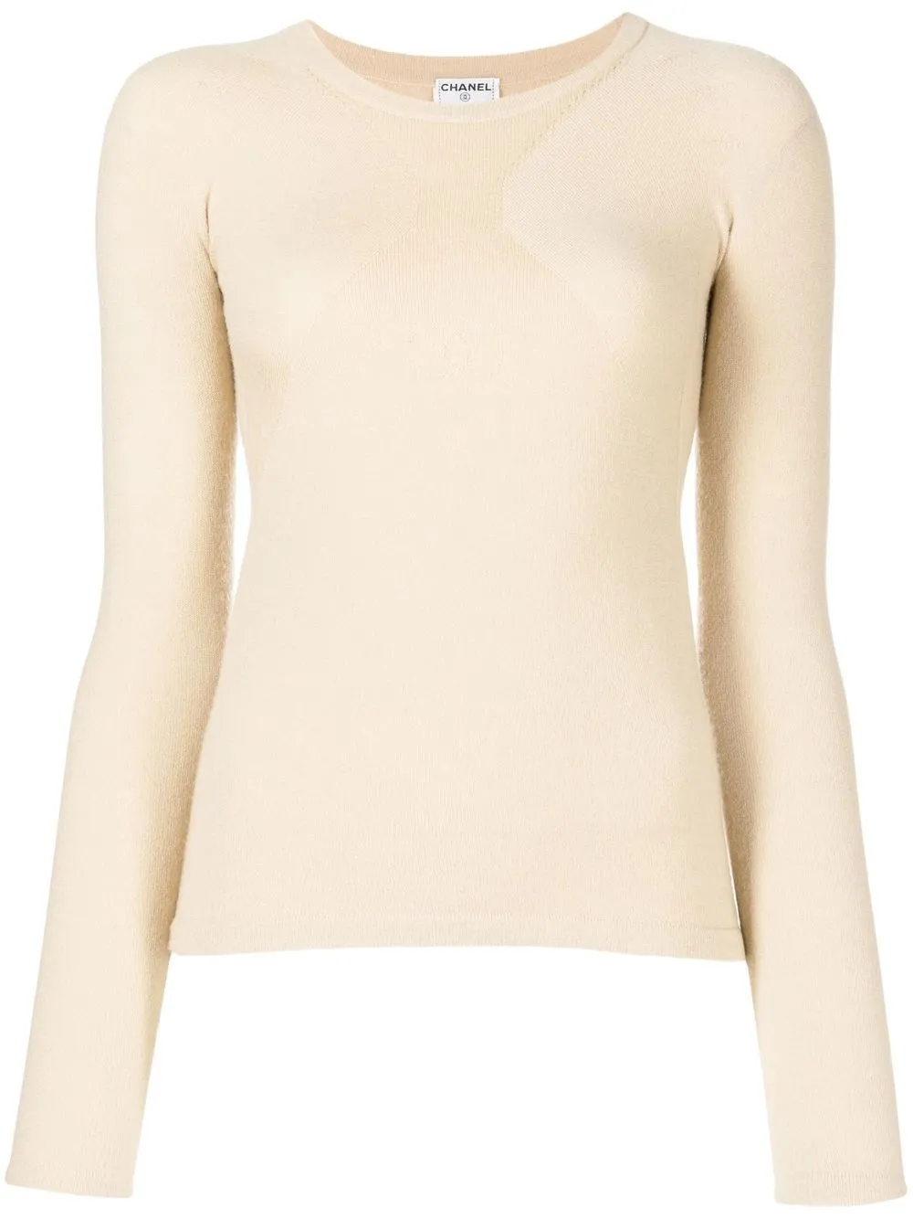 

CHANEL Pre-Owned suéter tejido con cuello redondo 2002 - Marrón