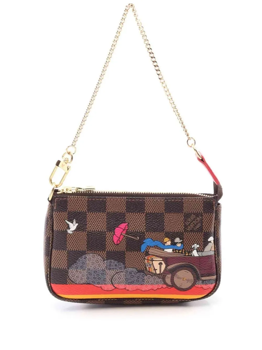 

Louis Vuitton 2015 pre-owned Pochette graphic-print mini shoulder bag - Brown