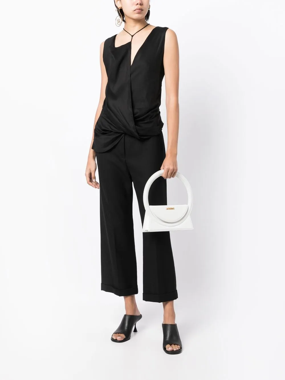 Jacquemus Asymmetrische top - Zwart