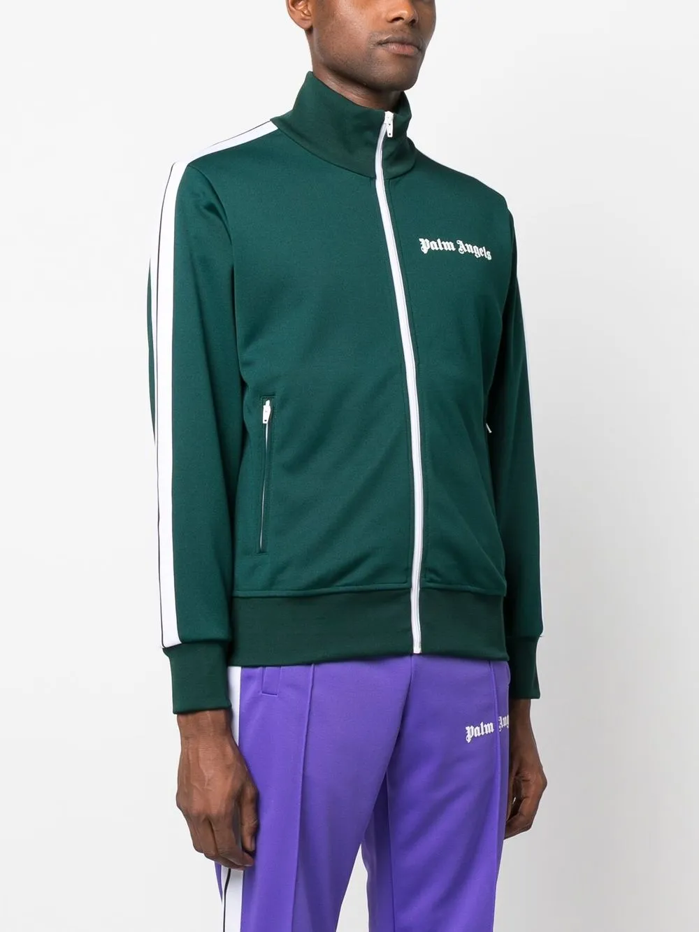 PALM ANGELS LOGO-PRINT TRACK JACKET
