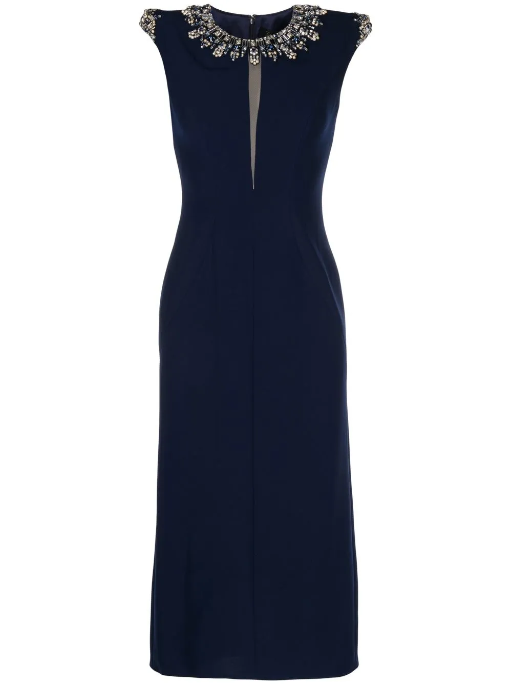 Jenny Packham Cora crystal-embellished Sleeveless Midi Dress - Farfetch