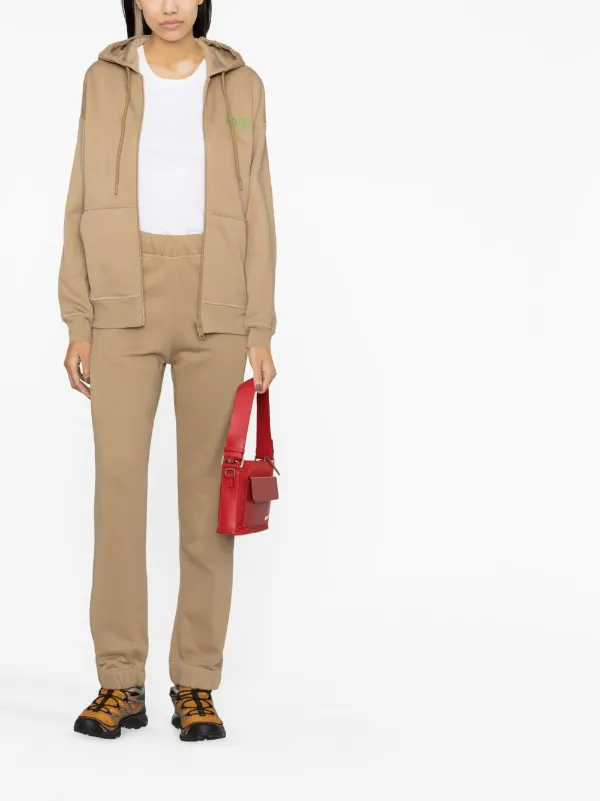 GANNI logo-embroidered Track Pants | Brown | FARFETCH