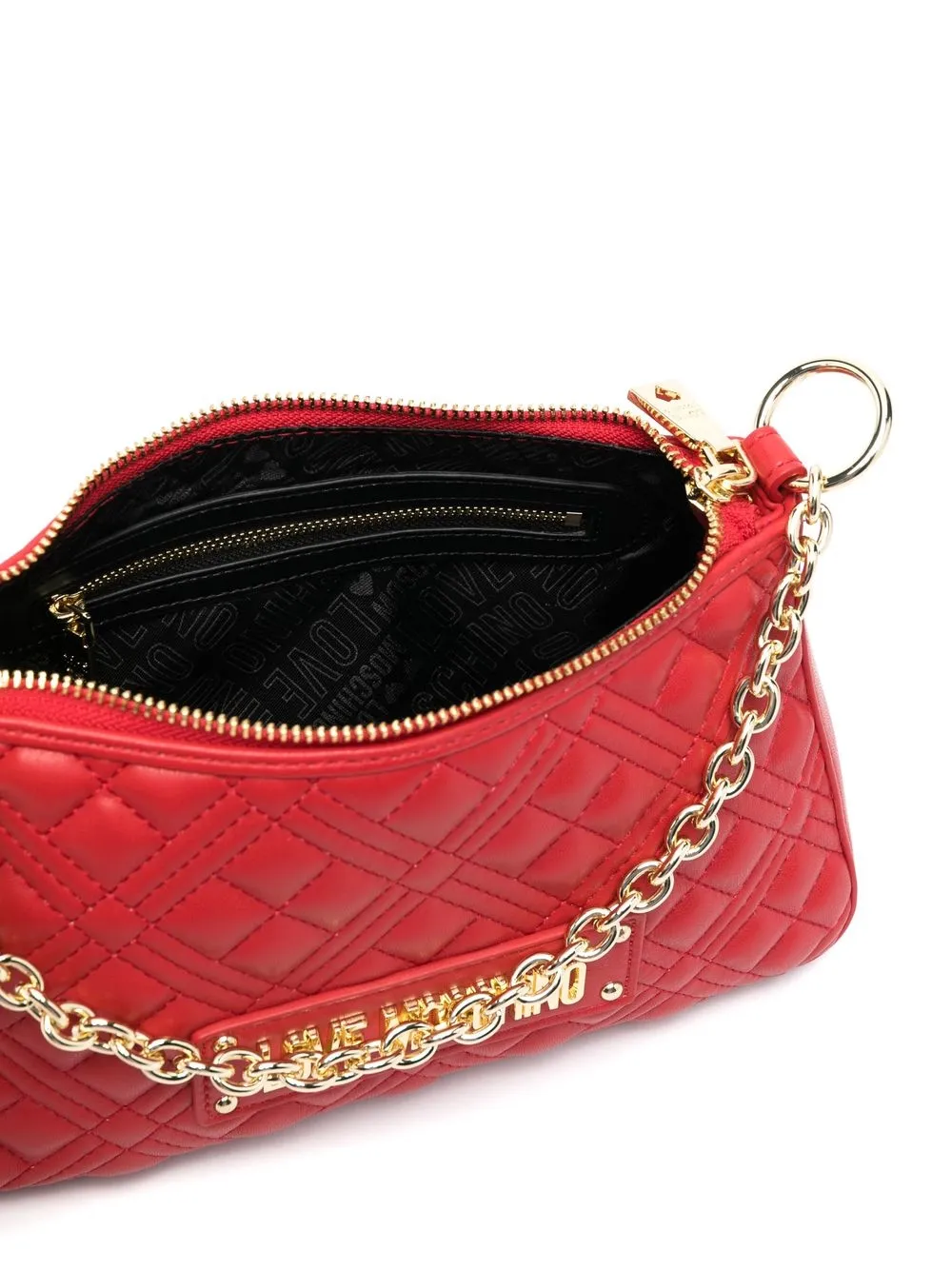 LOVE MOSCHINO 绗缝LOGO细节单肩包