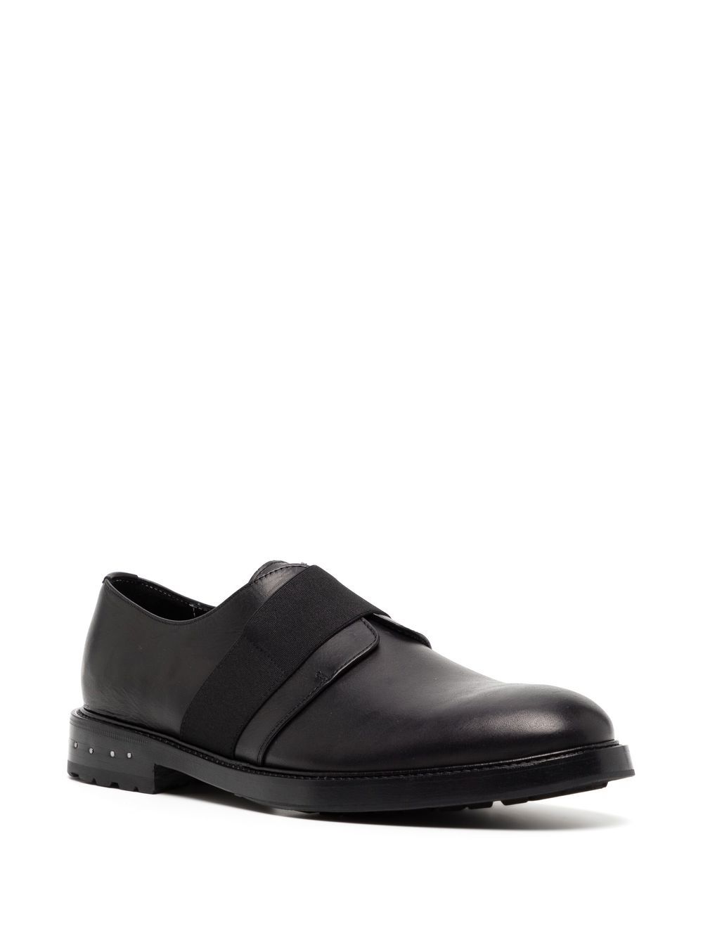 Shop Nicolas Andreas Taralis 30mm Slip-on Leather Derby Shoes In Black