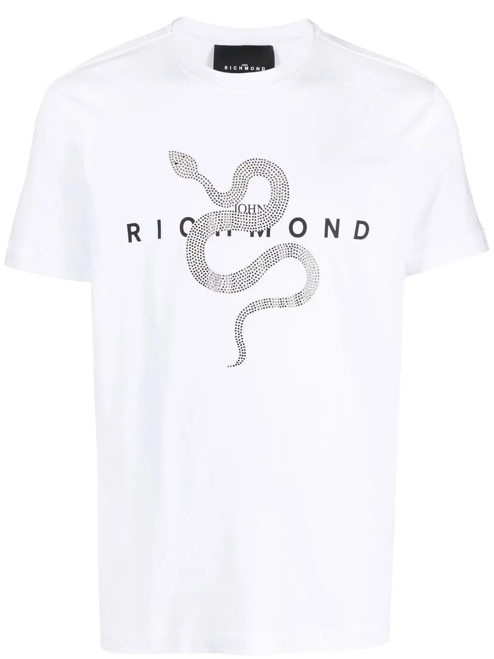 

John Richmond snake logo-print T-shirt - White