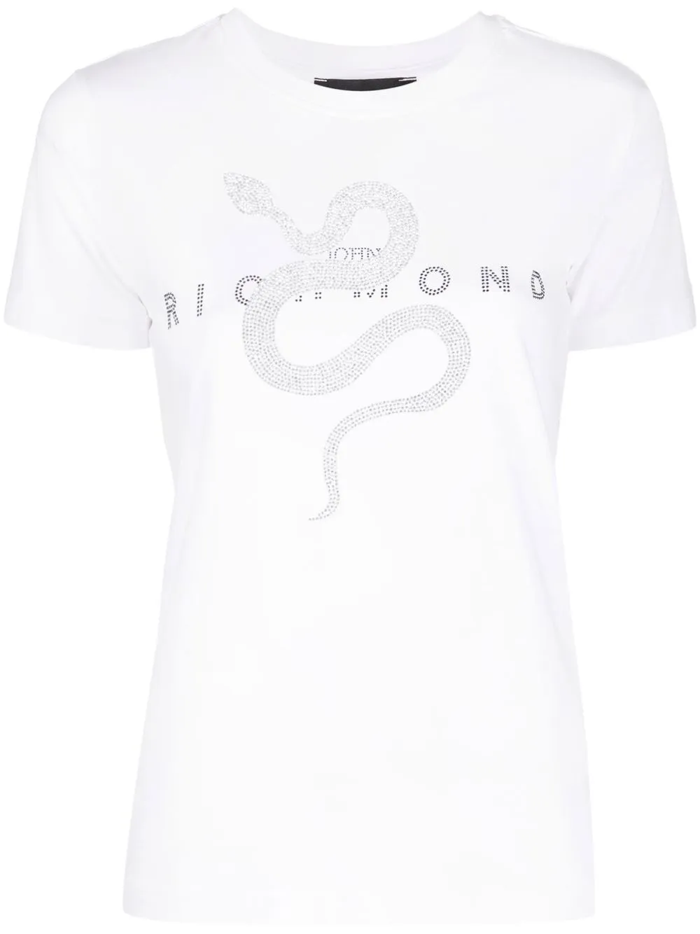 

John Richmond snake logo-print T-shirt - White