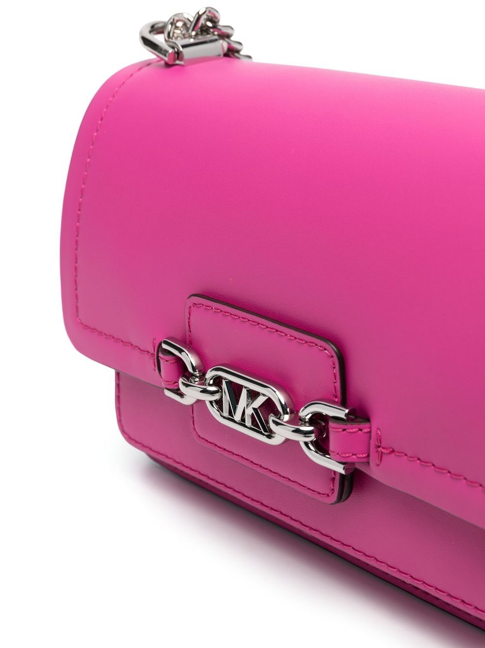 Shop Michael Michael Kors Cerise Leather Logo-plaque Bag In Pink