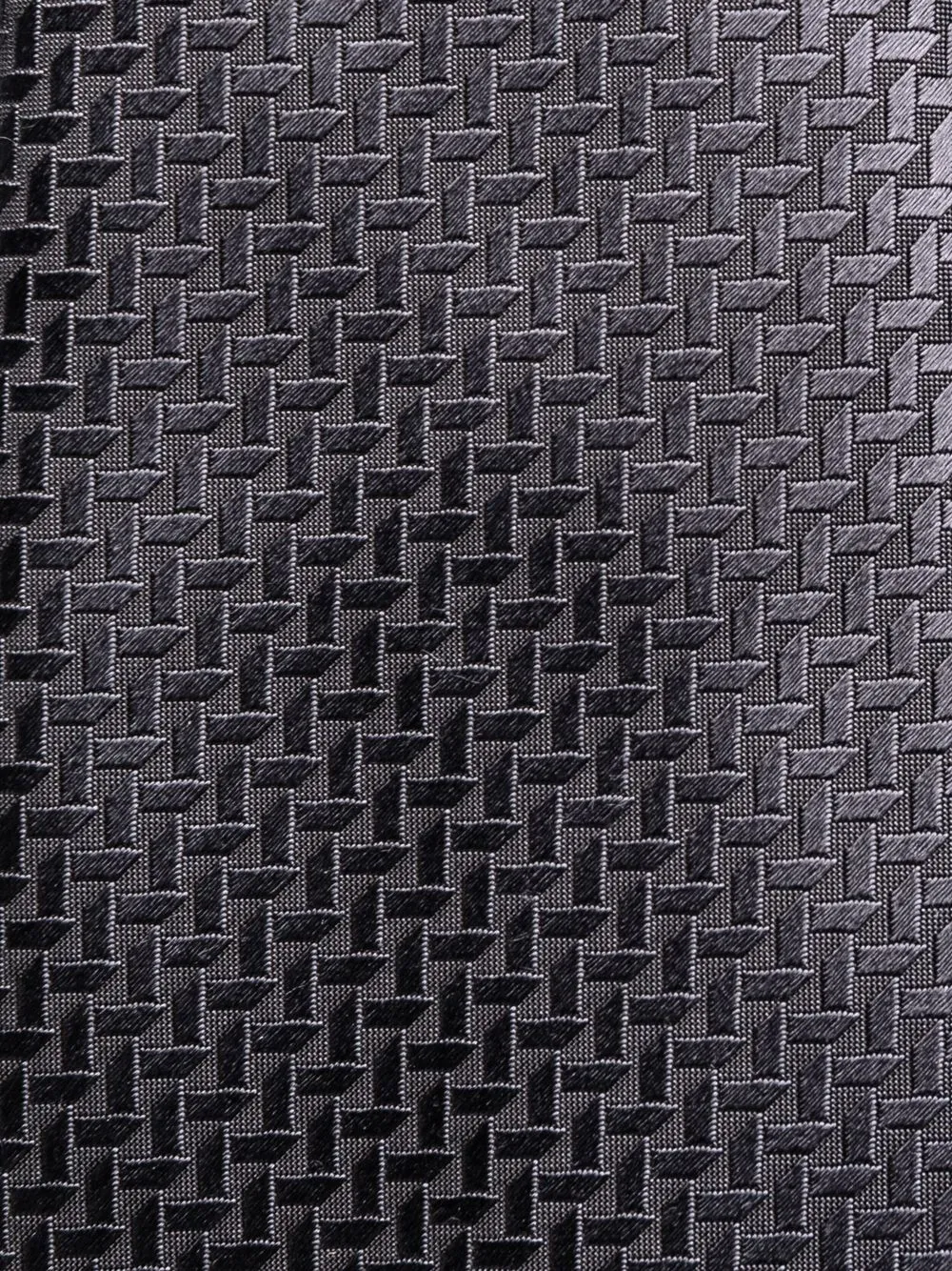 Giorgio Armani Stropdas met geometrisch patroon - Grijs