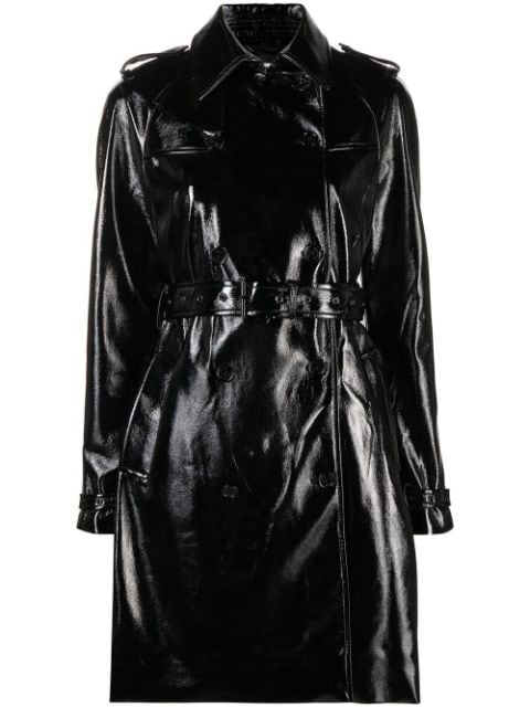 Michael Kors patent belted trench coat