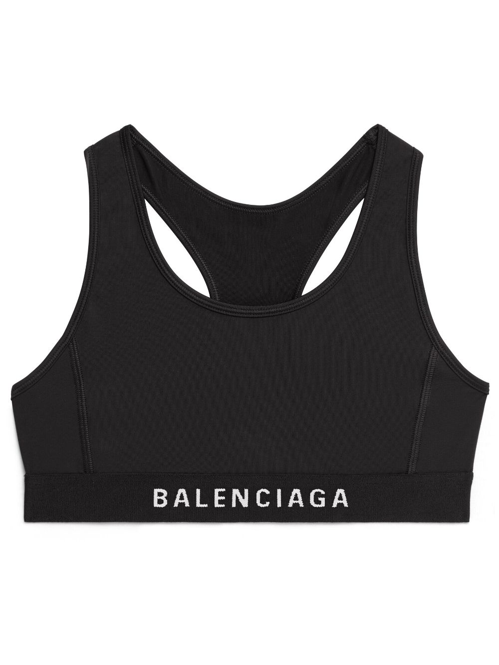 Shop Balenciaga Athletic Sports Bra In Black
