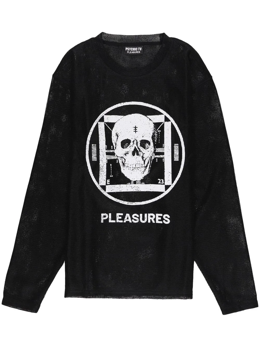 

Pleasures skull-print long-sleeved T-shirt - Black