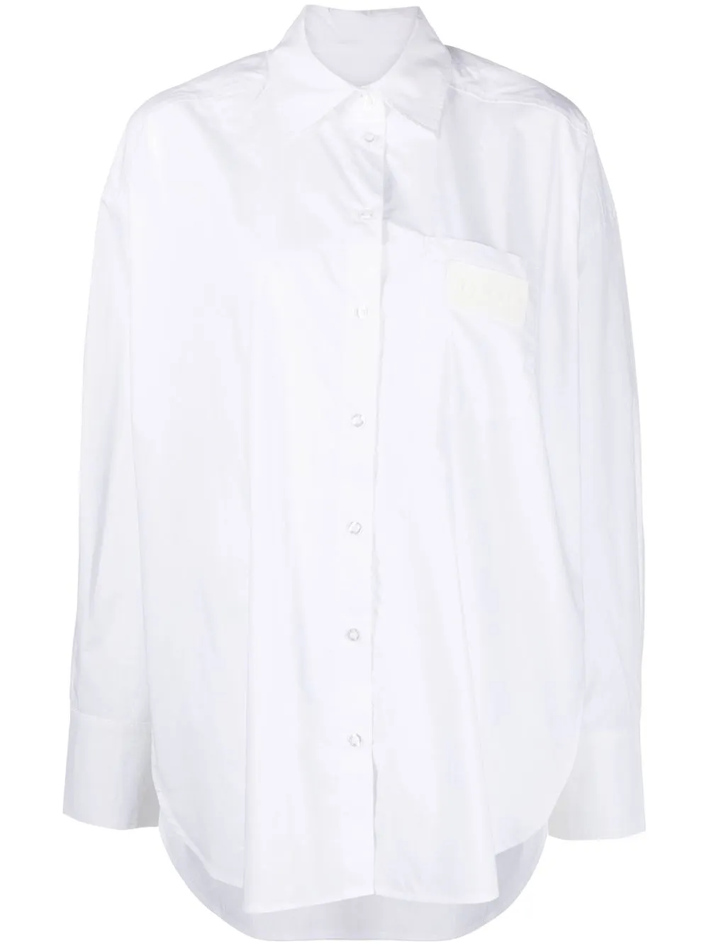 

REMAIN logo-patch organic cotton shirt - White