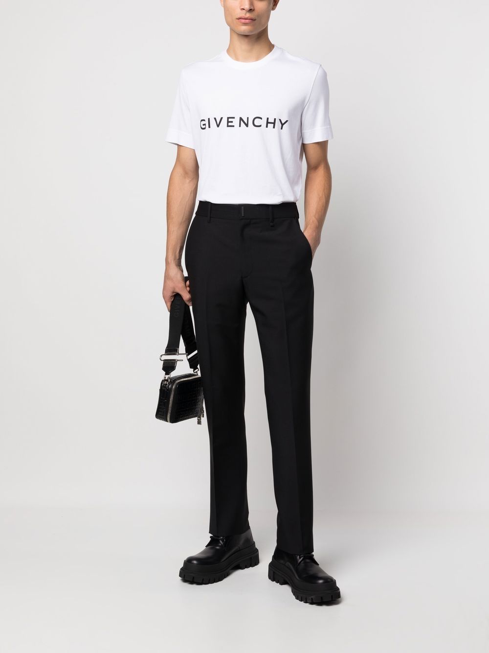 Givenchy Pantalon van wolmix - Zwart