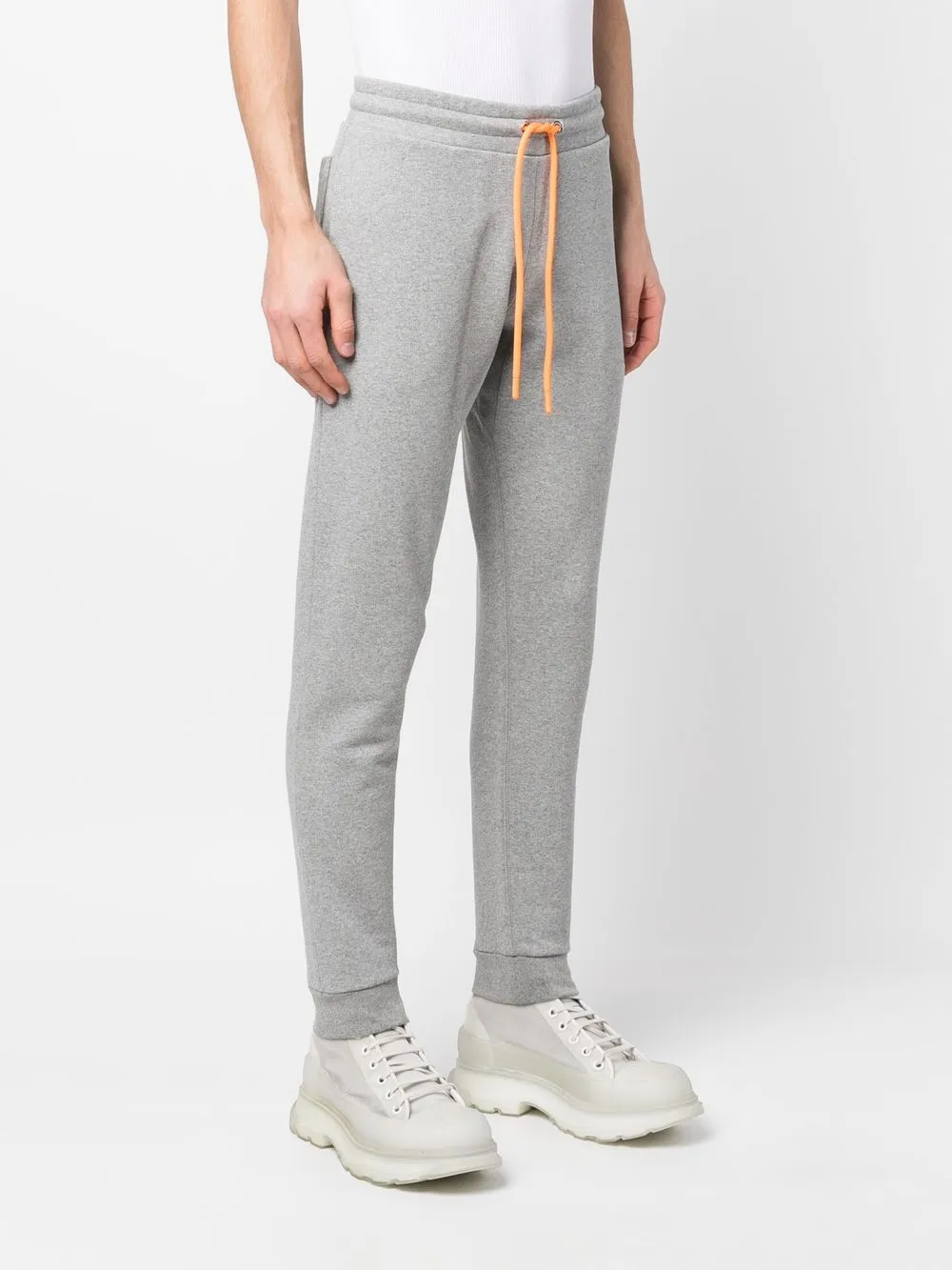 Shop Moncler Logo-patch Track Pants In Grey