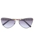 Dolce & Gabbana Eyewear logo-chain cat-eye sunglasses - Gold