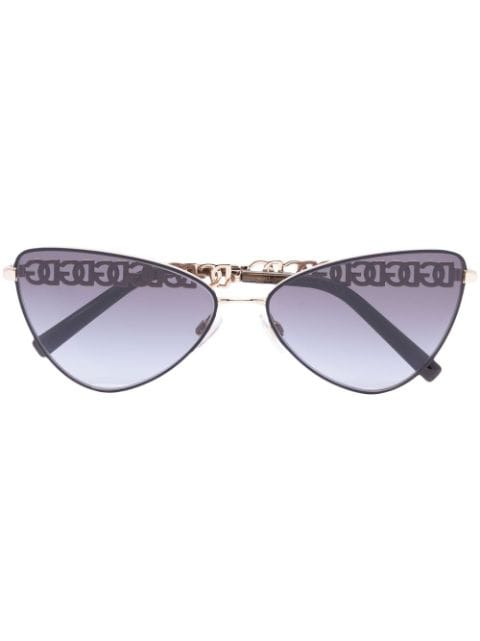 Dolce & Gabbana Eyewear logo-chain cat-eye sunglasses