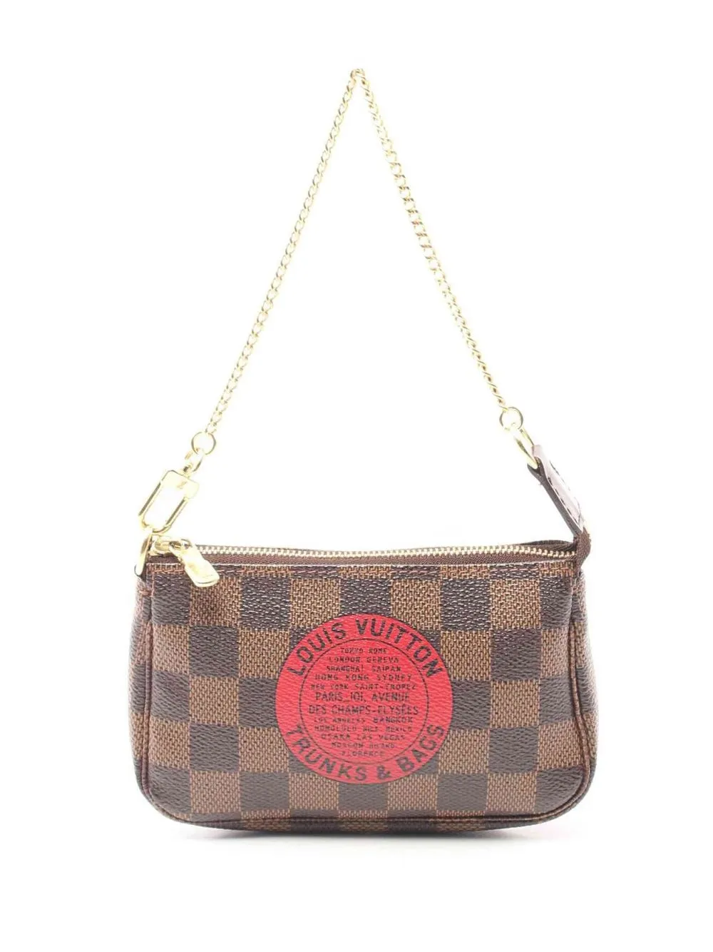 

Louis Vuitton 2008 pre-owned Damier Ebène mini Pochette Accessoires handbag - Brown