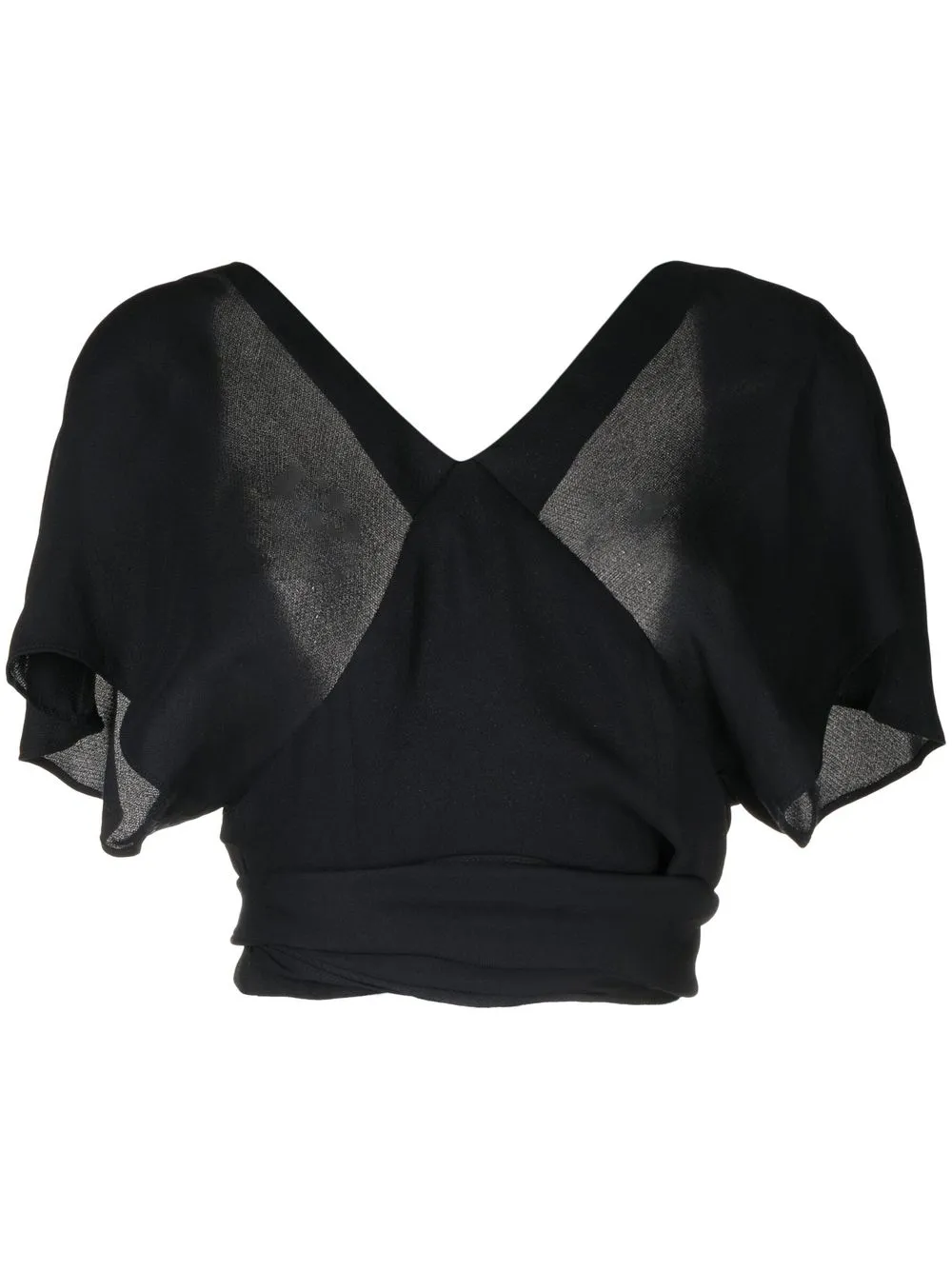 

Jacquemus open back V-neck top - Black