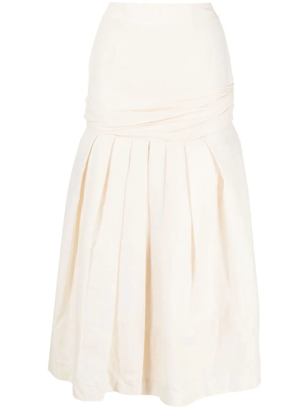 

Jacquemus pleated full skirt - White