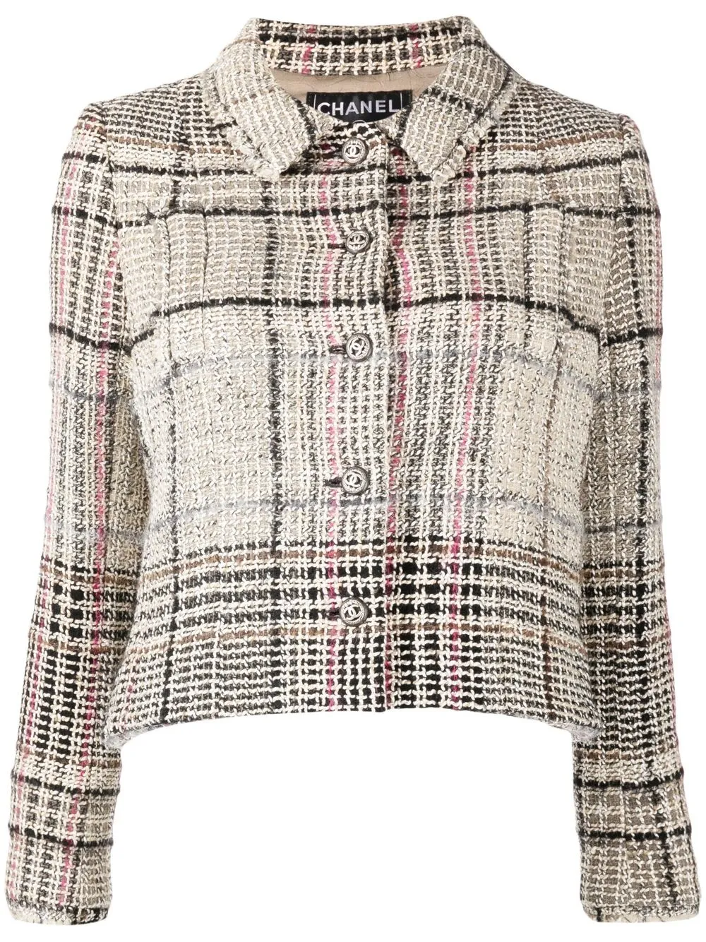 

CHANEL Pre-Owned 2005 single-breasted tweed jacket - Multicolour