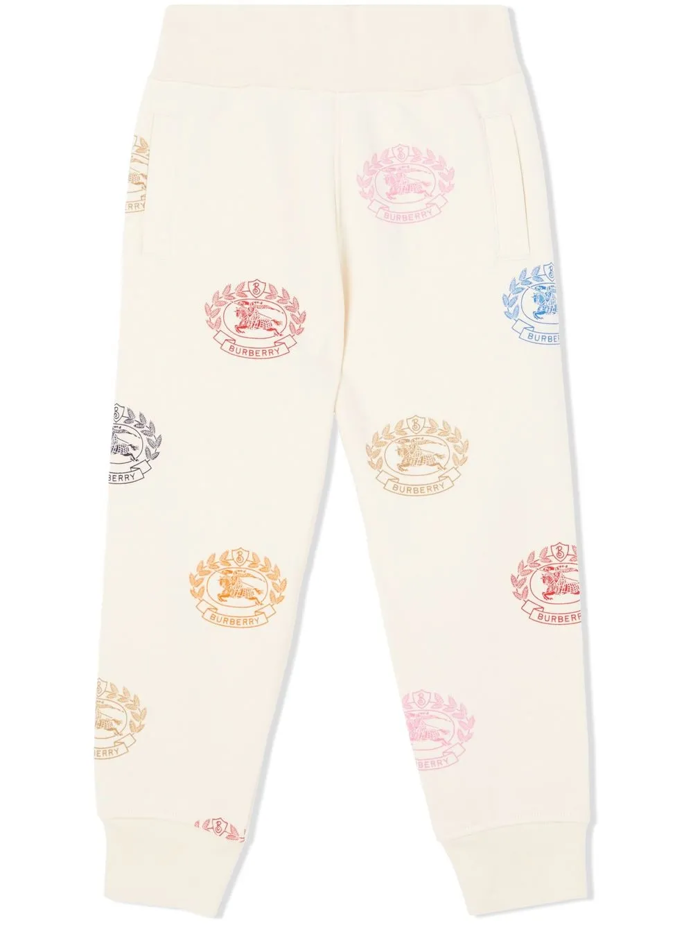 BURBERRY EKD-PRINT COTTON TRACK TROUSERS