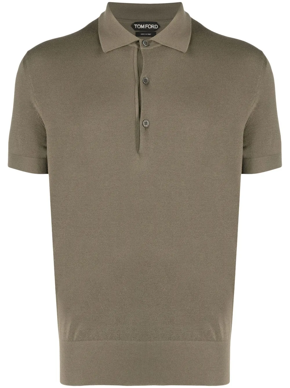 

TOM FORD piqué button-placket polo shirt - Green