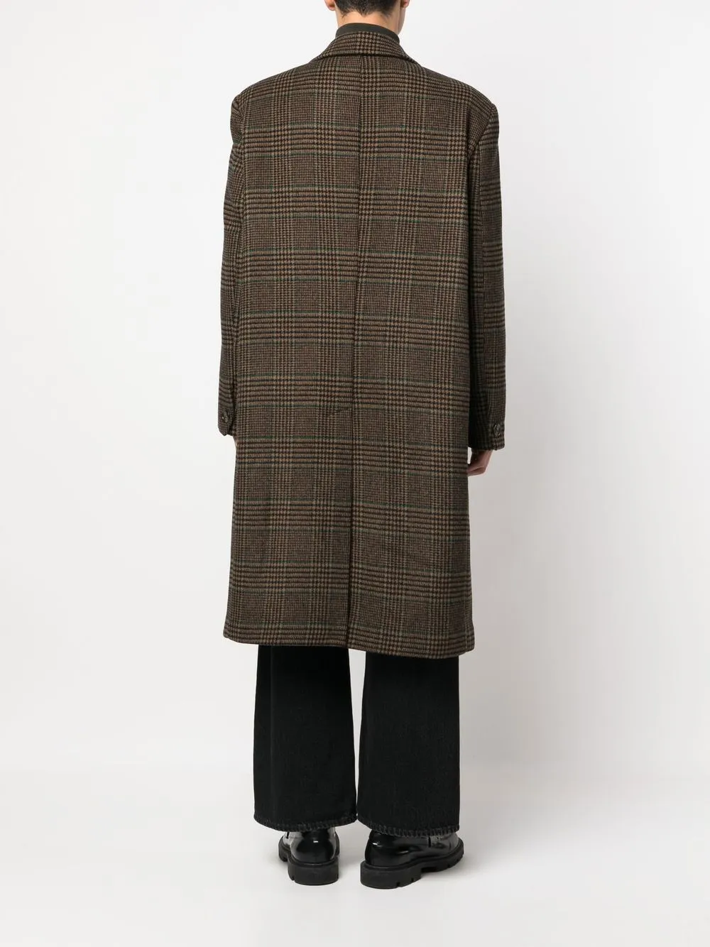 NAVIGLIO MILANO DOUBLE-BREASTED CHECKED COAT