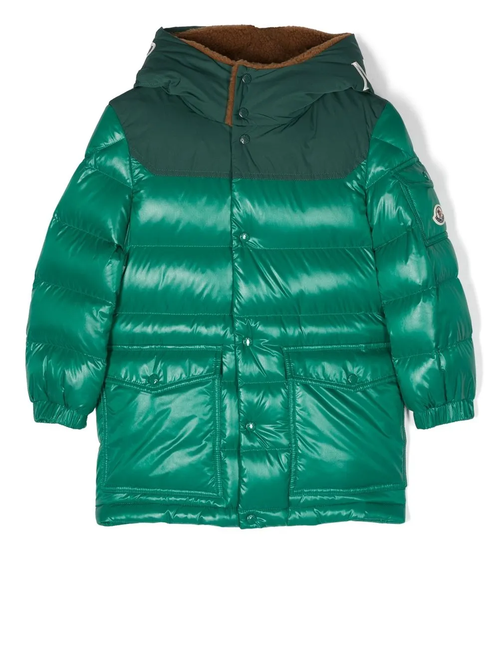 

Moncler Enfant hooded padded coat - Green