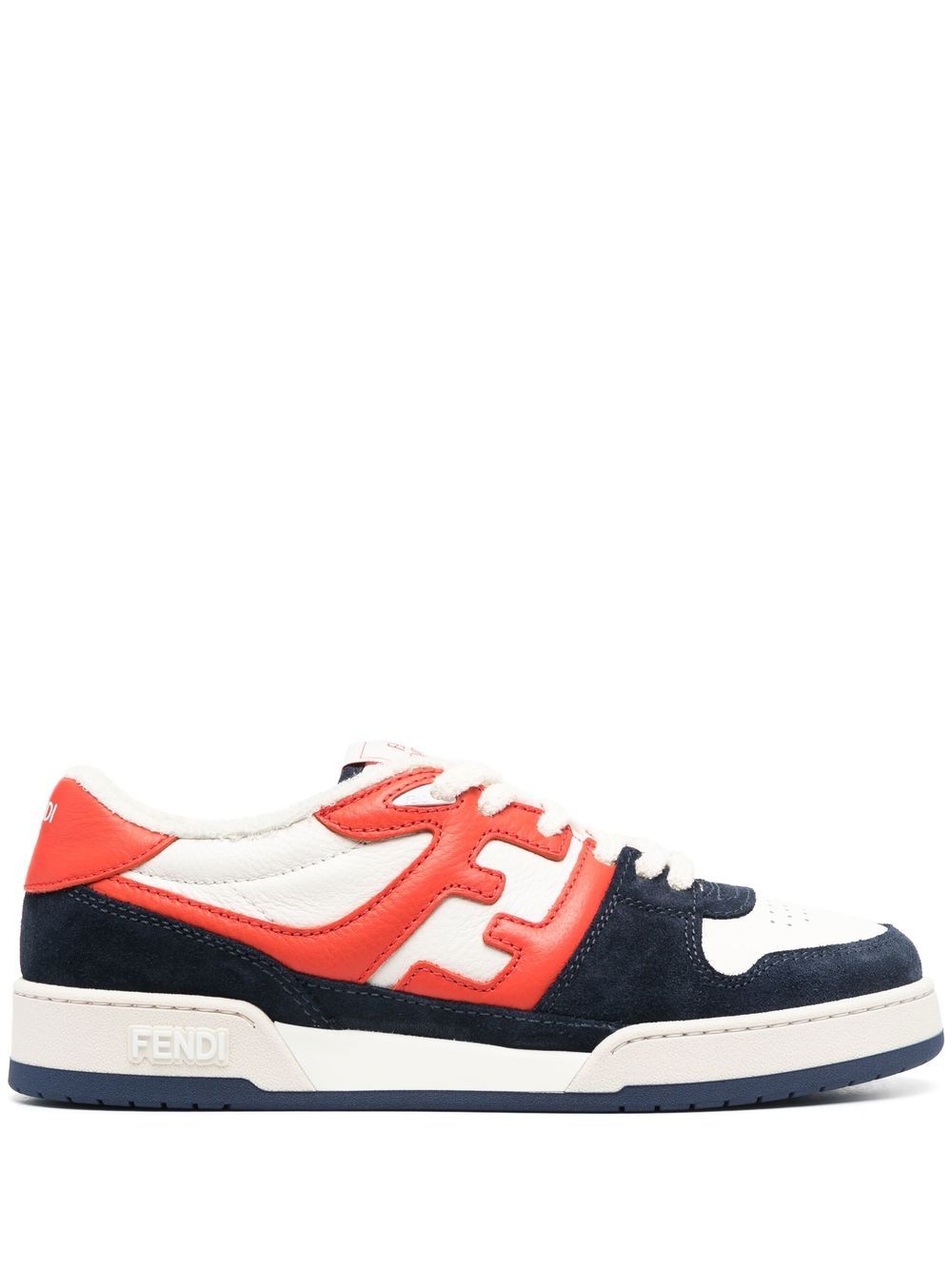 Fendi Ff Logo-embroidered Sneakers In Blue