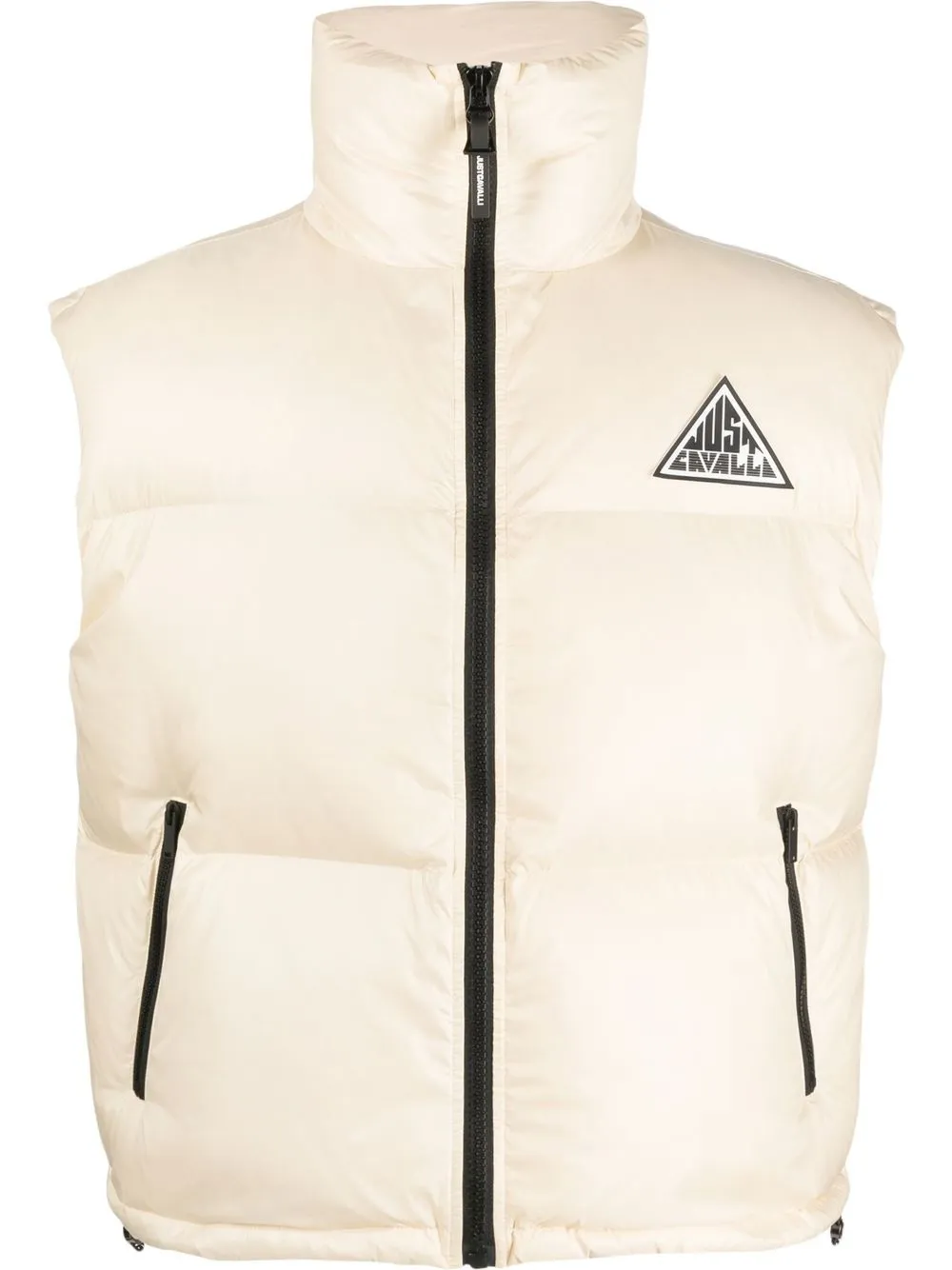 

Just Cavalli logo-patch padded gilet - Neutrals