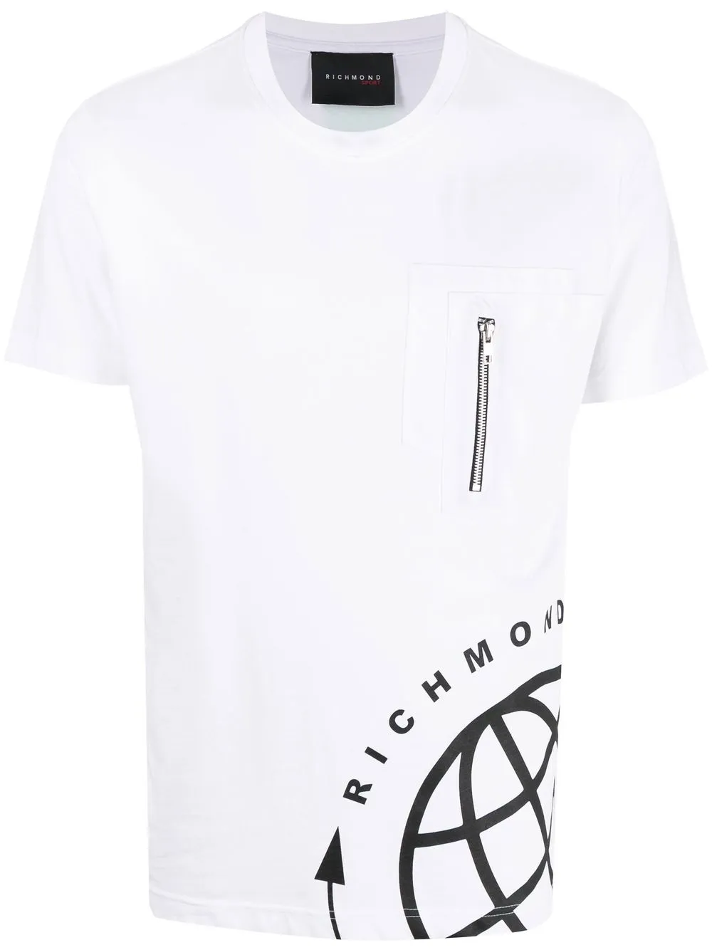 

John Richmond playera con logo estampado - Blanco