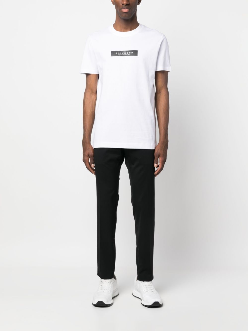 John Richmond T-shirt met logoprint - Wit