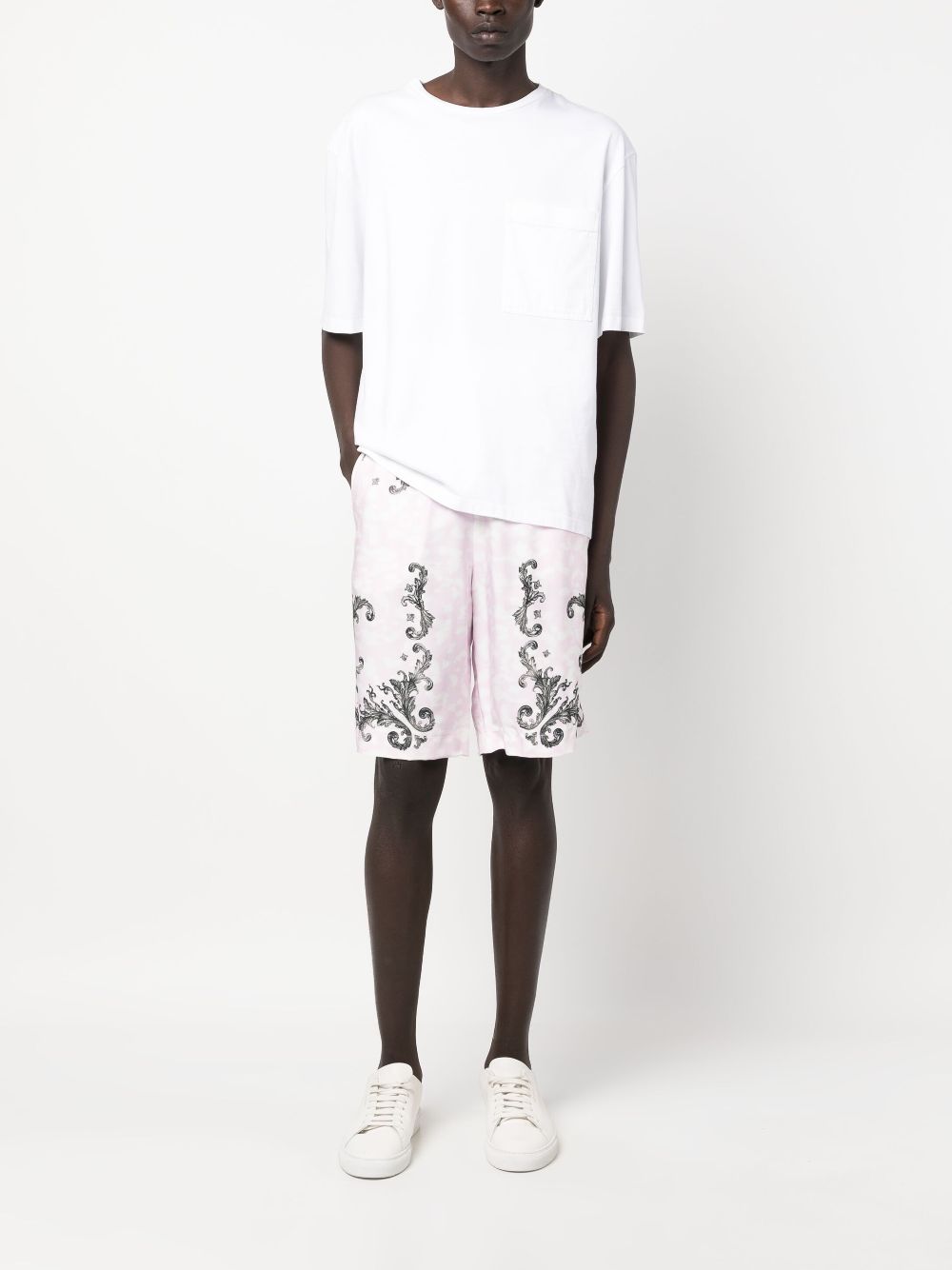 John Richmond Shorts verfraaid met logo - Roze